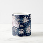 Roze Rozen Donkerblauw: Koffiemok (Center)