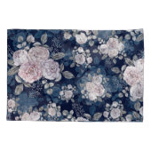 Roze Rozen Donkerblauw:  Kussensloop (Achterkant)