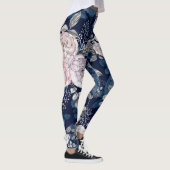 Roze Rozen Donkerblauw:  Leggings (Rechts)