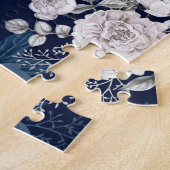 Roze Rozen Donkerblauw: Legpuzzel (Zijkant)