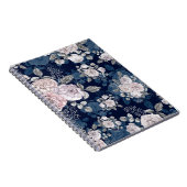 Roze Rozen Donkerblauw:  Notitieboek (Rechterzijde)