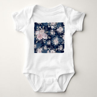 Roze Rozen Donkerblauw: Romper