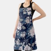 Roze Rozen Donkerblauw: Schort (Insitu)