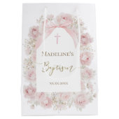roze rozen | Doop Medium Cadeauzakje (Achterkant)