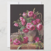 Roze Rozen (door Ferdinand Georg Waldmüller) Kaart (Voorkant)