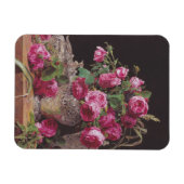 Roze Rozen (door Ferdinand Georg Waldmüller) Magneet (Horizontaal)