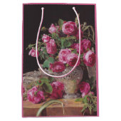 Roze Rozen (door Ferdinand Georg Waldmüller) Medium Cadeauzakje (Voorkant)