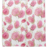 Roze rozen douchegordijn (Voorkant)