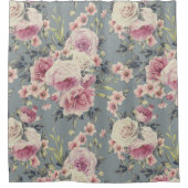 Roze Rozen Douchegordijn (Voorkant)