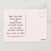 Roze rozen & Dragonfly Foto opslaan Datum Briefkaart (Achterkant)