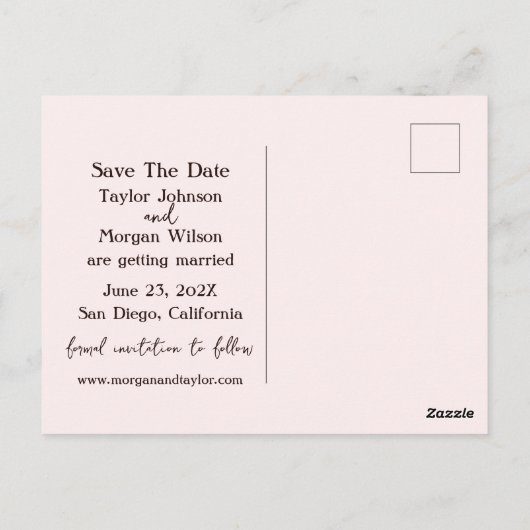 Roze rozen & Dragonfly Foto opslaan Datum Briefkaart (Achterkant)