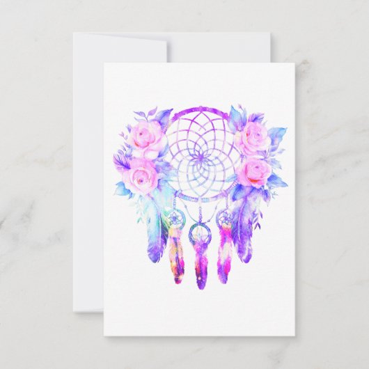 Roze Rozen Dreamcatcher Bloemendromen Aankondiging (Voorkant)