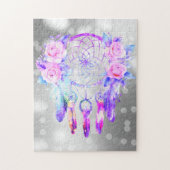 Roze Rozen Dreamcatcher Bloemendromen Legpuzzel (Verticaal)