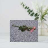 roze rozen drogen briefkaart (Staand voorkant)