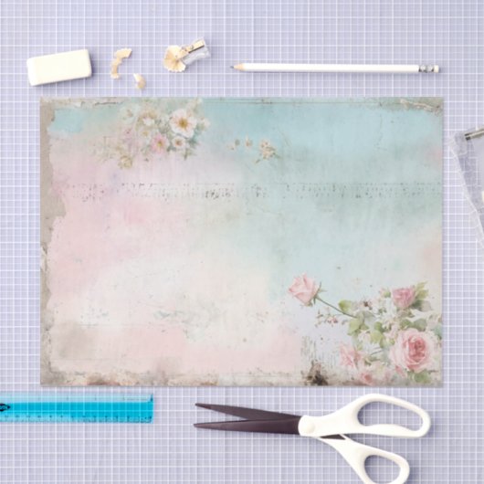 Roze rozen dromerige mist pastel journal papier (Craft)