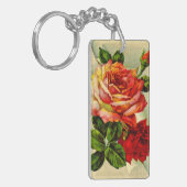  roze rozen Druk acrylSleutelhanger af Sleutelhanger (Voorkant Links)