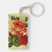  roze rozen Druk acrylSleutelhanger af Sleutelhanger (achterkant)
