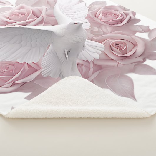 Roze Rozen + Duif Sherpa Deken (3/4)