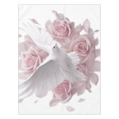 Roze Rozen + Duif Tafelkleed (Voorkant)