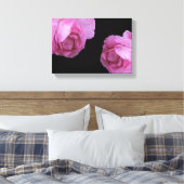 roze rozen eenvoudige bloemige moderne kunst canvas afdruk (Insitu (Slaapkamer))