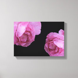  roze rozen eenvoudige bloemige moderne kunst canvas afdruk