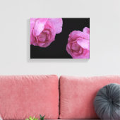 roze rozen eenvoudige bloemige moderne kunst canvas afdruk (Insitu (Woonkamer))