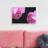 roze rozen eenvoudige bloemige moderne kunst canvas afdruk (Insitu (Woonkamer))