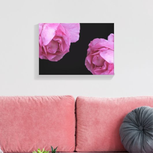  roze rozen eenvoudige bloemige moderne kunst canvas afdruk (Insitu (Woonkamer))