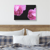 roze rozen eenvoudige bloemige moderne kunst canvas afdruk (Insitu (Slaapkamer))