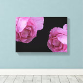 roze rozen eenvoudige bloemige moderne kunst canvas afdruk (Insitu (Houten vloer))