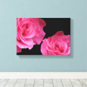  roze rozen Eenvoudige moderne bloemige kunst Canvas Afdruk (Insitu (Houten vloer))