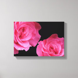  roze rozen Eenvoudige moderne bloemige kunst Canvas Afdruk