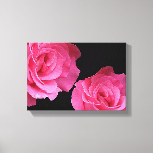  roze rozen Eenvoudige moderne bloemige kunst Canvas Afdruk (Voorkant)