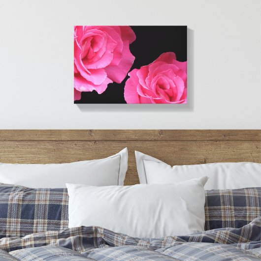  roze rozen Eenvoudige moderne bloemige kunst Canvas Afdruk (Insitu (Slaapkamer))
