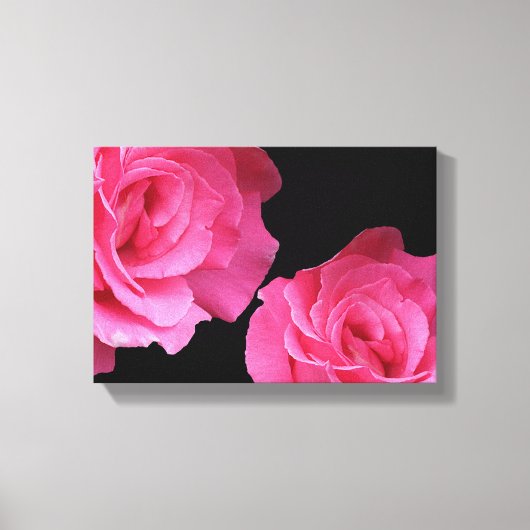  roze rozen Eenvoudige moderne bloemige kunst Canvas Afdruk (Voorkant)