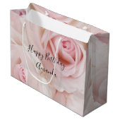 roze rozen Elegant Bouquet Birthday Groot Cadeauzakje (Voorkant Gekanteld)