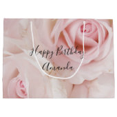  roze rozen Elegant Bouquet Birthday Groot Cadeauzakje (Achterkant)