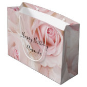  roze rozen Elegant Bouquet Birthday Groot Cadeauzakje (Achterkant Gekanteld)