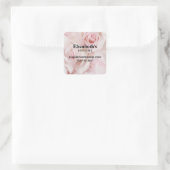 roze rozen Elegant Bouquet Business Vierkante Sticker (Tas)