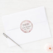  roze rozen Elegant Bouquet Candle Biz Ronde Sticker (Envelop)