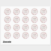  roze rozen Elegant Bouquet Candle Biz Ronde Sticker (Vel)