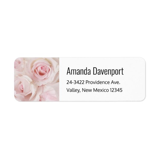 roze rozen Elegant Bouquet Etiket (Voorkant)