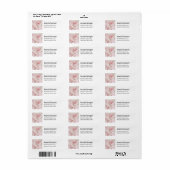 roze rozen Elegant Bouquet Etiket (Full Sheet)
