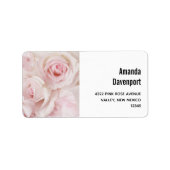  roze rozen Elegant Bouquet Etiket (Voorkant)