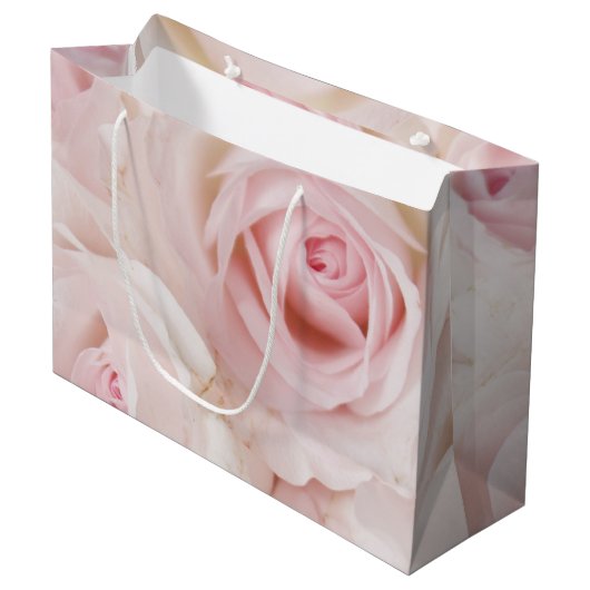 roze rozen Elegant Bouquet Groot Cadeauzakje (Voorkant Gekanteld)