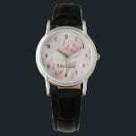 roze rozen Elegant Bouquet Horloge<br><div class="desc">Een horloge met een foto van een bouquet roze rozen. elegantie.</div>