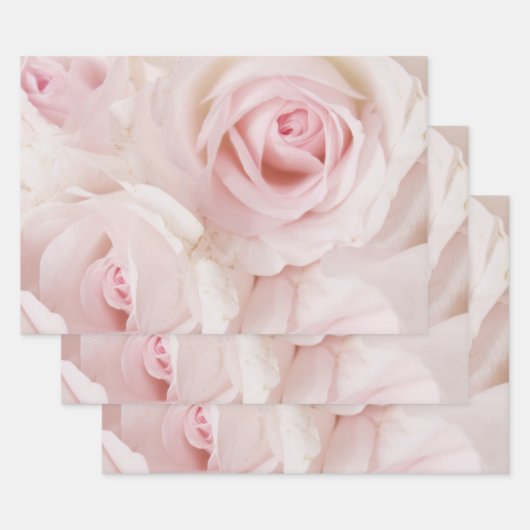  roze rozen Elegant Bouquet Inpakpapier Vel (Set)