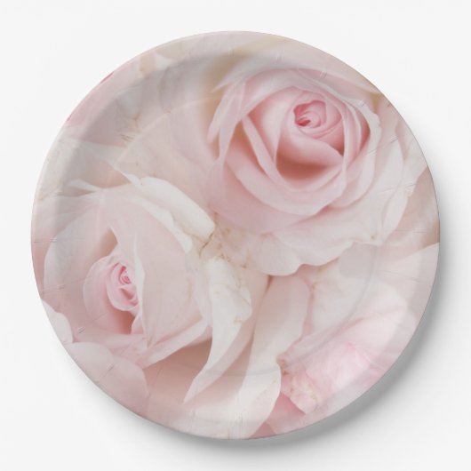  roze rozen Elegant Bouquet Papieren Bordje (Voorkant)