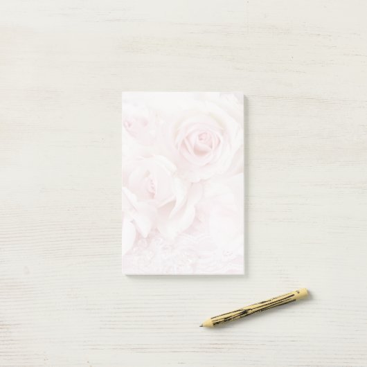  roze rozen Elegant Bouquet Post-it® Notes (Op bureau)