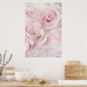  roze rozen Elegant Bouquet Poster (Keuken)